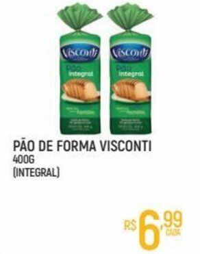 Supermercado Guará Pao de Forma Visconti 400g oferta