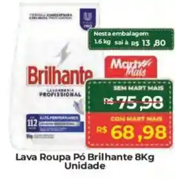 Mart Minas Lava Roupa Pó Brilhante Unidade oferta