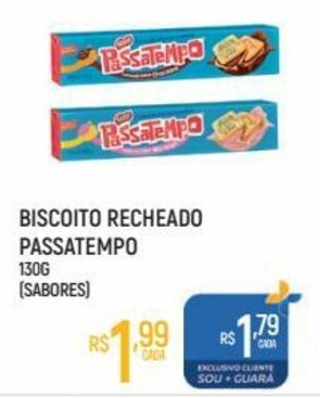 Biscoito Recheado Passatempo 130g