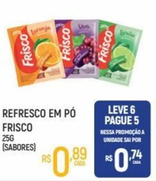 Supermercado Guará Refresco em po Frisco 25g oferta