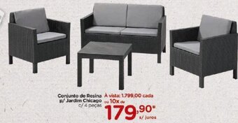 Conjunto de Resina p/ Jardim Chicago
