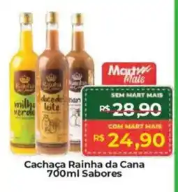 Mart Minas Cachaça Rainha da Cana Sabores oferta