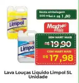 Mart Minas Lava Louças Liquido Limpol Unidade oferta