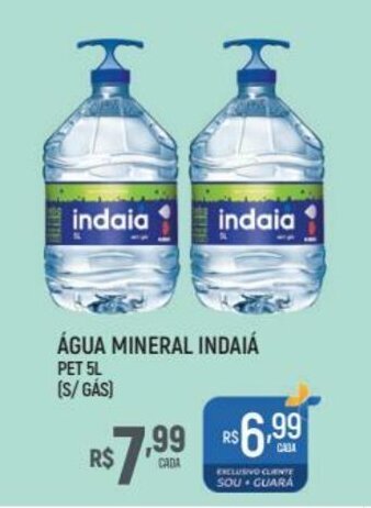 Supermercado Guará Agua Mineral Indaia pet 5L oferta