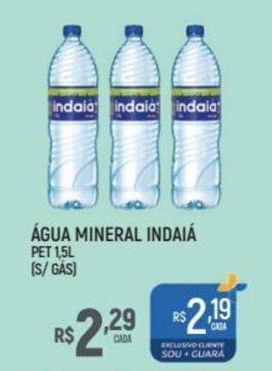 Supermercado Guará Agua Mineral Indaia pet 5L oferta