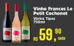 Supermercados Mateus Vinho Frances Le Petit Cochonet oferta