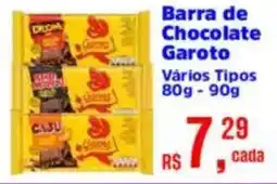 Supermercados Mateus Barra de Chocolate Garoto oferta