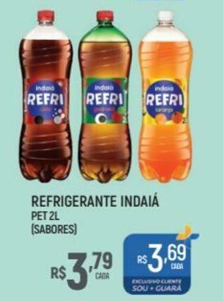 Supermercado Guará Refrigerante Indaia pet 2L oferta