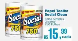 Supermercados Mateus Papel Toalha Social Clean oferta