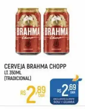 Supermercado Guará Cerveja Brahma Chopp Lata 350ml oferta