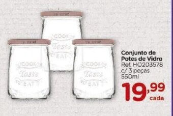 Carrefour Conjunto de Potes de Vidro 550ml oferta