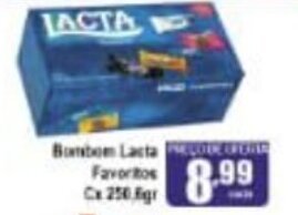 Higa's Supermercado Bombom Lacta Favoritos cx 250.6g oferta