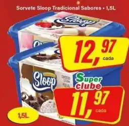 Rede Supermarket Sorvete Sloop Tradicional Sabores oferta