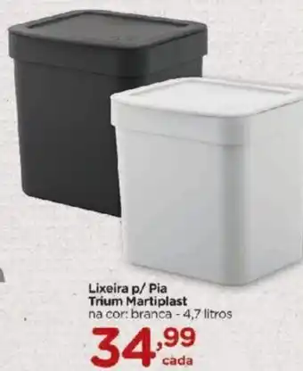 Carrefour Lixiera p/ Pia Trium Martiplast 4.7L oferta