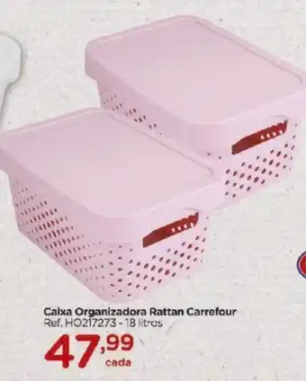 Caixa Organizadora Rattan Carrefour
