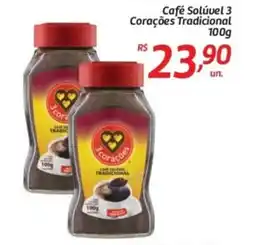 Comper Café Solúvel 3 Corações Tradicional oferta