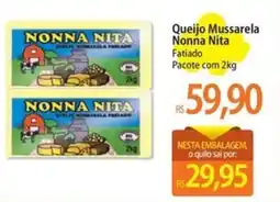 Atacadão Queijo Mussarela Nonna Nita Fatiado Pacote oferta