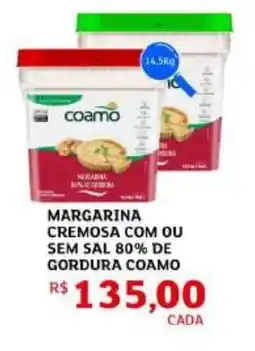 Assaí Atacadista Margarina cremosa com ou sem sal 80% de gordura coamo oferta