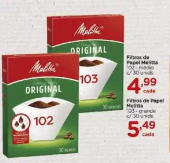 Carrefour Filtros de Papel Melitta 102media c/ 30 unids. oferta