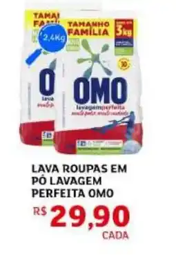 Assaí Atacadista Lava roupas em pó lavagem perfeita omo oferta