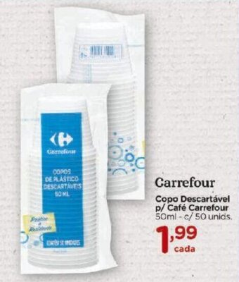 Carrefour Copo Descartavel p/ Cafe Carrefour 50ml oferta