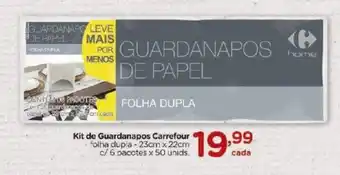 Carrefour Kit de Guardanapos Carrefour oferta