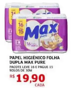 Assaí Atacadista Papel higiénico folha dupla max pure oferta