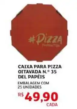 Assaí Atacadista Caixa para pizza oitavada n.° 35 del papéis oferta