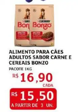 Assaí Atacadista Alimento para caes adultos sabor carne e cereais bonzo oferta