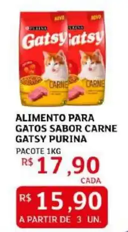 Assaí Atacadista Alimento para gatos sabor carne gatsy purina pacote oferta