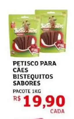 Assaí Atacadista Petisco para caes bistequitos sabores pacote oferta