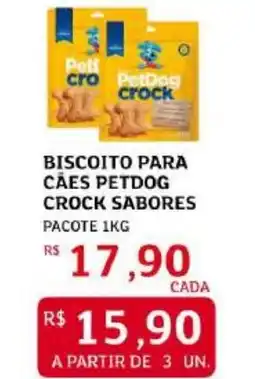 Assaí Atacadista Biscoito para cães petdog crock sabores pacote oferta