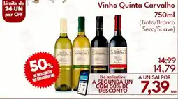 Supermercados Baklizi Vinho Quinta Carvalho oferta
