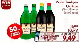 Supermercados Baklizi Vinho Tradição oferta