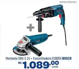 Comjol Martelete GBH-2-24+ Esmerilhadeira GSB850 BOSCH oferta