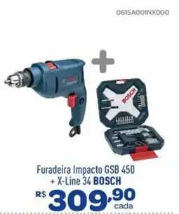 Comjol Furadeira Impacto GSB 450 + + X-Line 34 BOSCH oferta