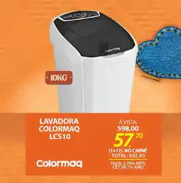 Lojas Cem Lavadora colormaq LCS10 oferta