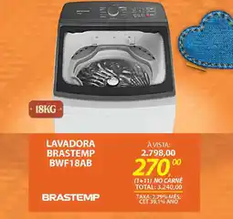 Lojas Cem Lavadora brastemp BWF18AB oferta