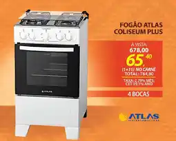 Lojas Cem Fogão atlas coliseum plus oferta