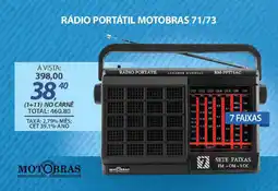 Lojas Cem Rádio portátil motobras 71/73 oferta