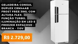 Pontofrio Geladeira consul duplex CRM44AB oferta