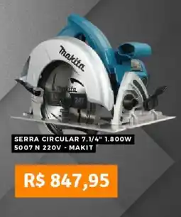 Pontofrio Serra circular 7.1/4" 1.800w 5007 n 220v - makit oferta