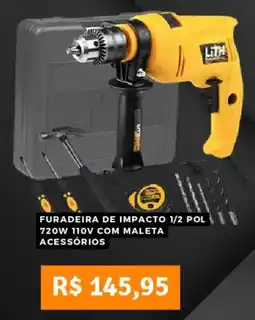 Pontofrio Furadeira de impacto 1/2 pol 720w 110v com maleta acessórios oferta