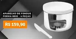 Pontofrio Aparelho de fondue forma brie - 4 peças oferta