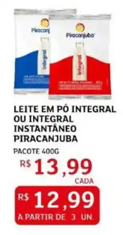 Assaí Atacadista Leite em pó integral ou integral instantâneo piracanjuba pacote oferta