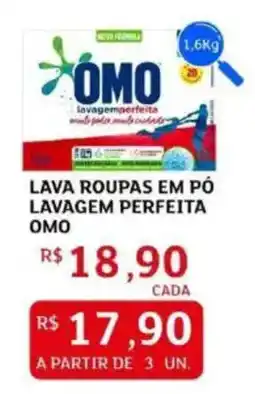 Assaí Atacadista Lava roupas em pó lavagem perfeita omo oferta