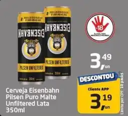Tenda Atacado Cerveja Eisenbahn Pilsen Puro Malte Unfiltered Lata oferta