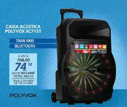 Lojas Cem Caixa acústica polyvox XC715T oferta
