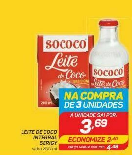 GBarbosa Leite de coco sococo oferta