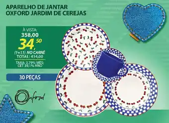 Lojas Cem Aparelho de jantar oxford jardim de cerejas oferta